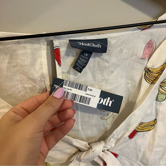 ModCloth Pack a Picnic Tie-Front Top, linen blend - Picture 12 of 16